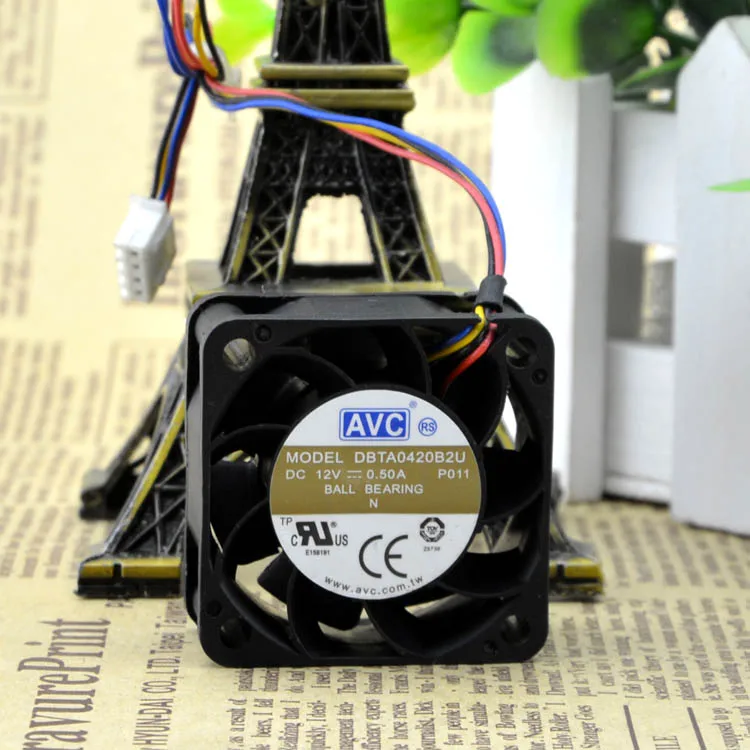 Бесплатная Доставка! AVC 4020 4CM 4*4 40*40*20MM 12V 0.50A DBTA0420B2U 4 проводной скоростной