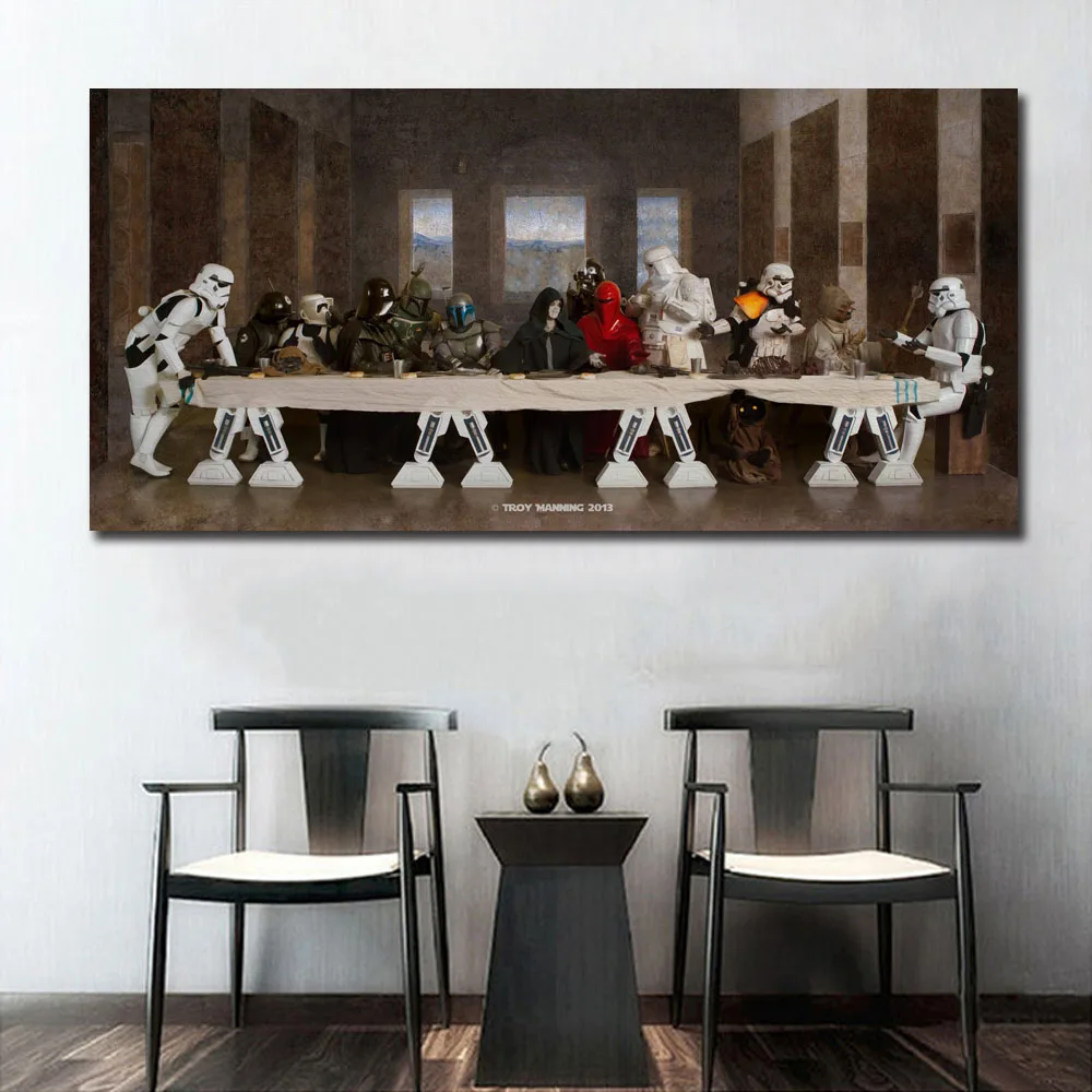 Meilleur Star Wars La Cène Art Art Mural Peinture Décoration Murale Toile Imprime Toile Affiche D art Peintures À L huile Sans Cadre