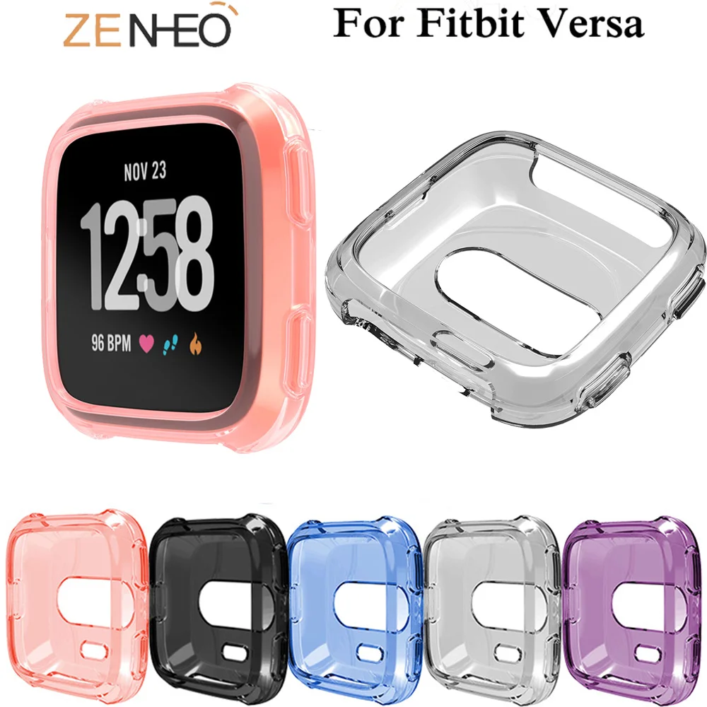 

TPU Protector Case Cover Shell For Fitbit Versa smart watch Protective Shell Coverage 360 Degree frame For Fitbit Versa Cases