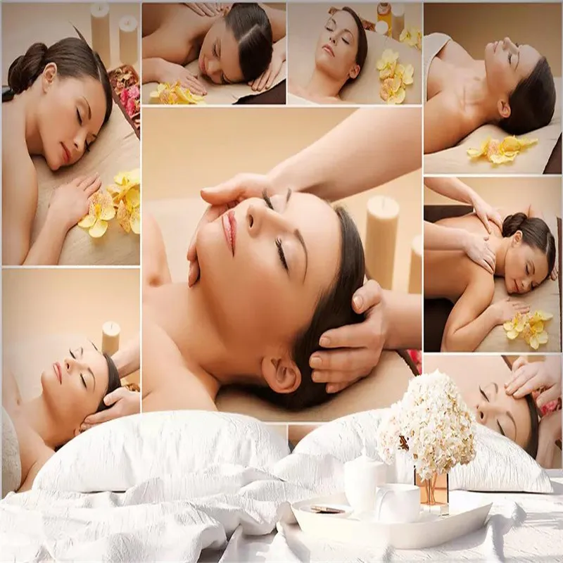 

Beauty health SPA background wall professional custom mural wholesale wallpaper poster photo wall