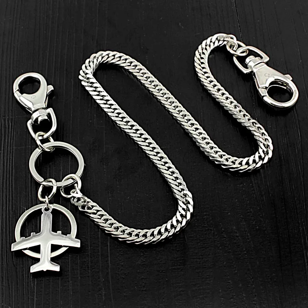 

8MM Stainless Steel Wallet Chain Plane Pants Jeans Key Chain