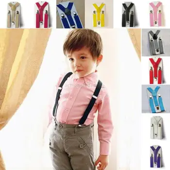 

Boys Girls Kid Clip on Y Back Elastic Suspenders Children Slim Adjustable Braces Baby Clothes Hot Sale