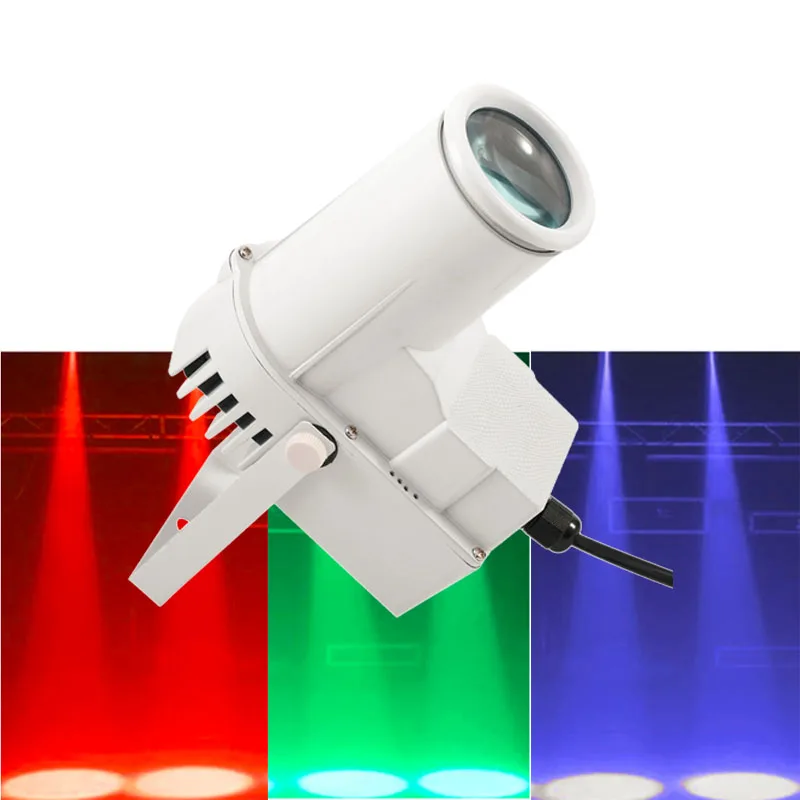 

Mini White Shell LED Projector 9W RGB change color Led Pinspot Spotlights Disco DJ Stage Party Show Beam Spot Lights