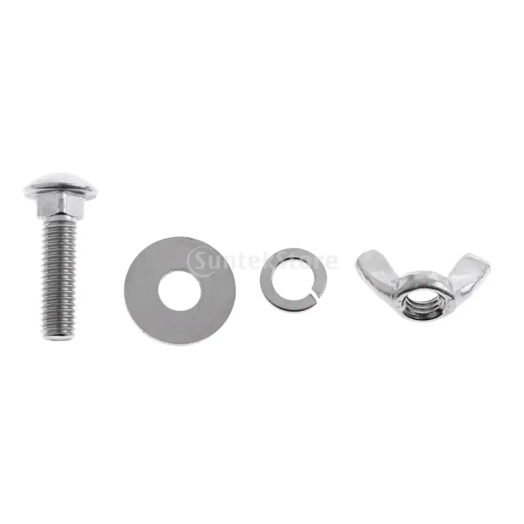 Marine Grade 316 Stainless Steel M8x35mm Thread Wingnut Butterfly Screws Bolts Fixing Parts for Scuba Tech Diving Backplate