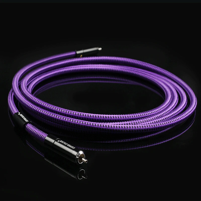

CopperColour CC SUB-MASA Subwoofer Cable Interconnect Cord OFC Pure Copper Hifi Connecting Wire with sterling silver-plated plug