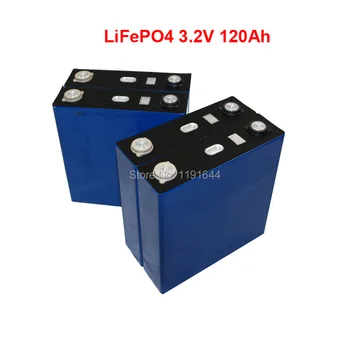 

4PCS 3.2V 120Ah LiFePO4 Long LifeCycles 3500 Times Max 3C For 12V Solar Energy Storage Battery pack