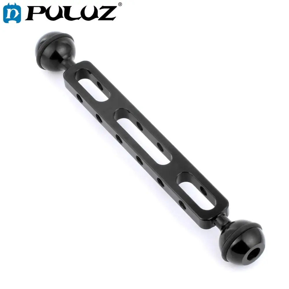 

PULUZ 7.87 inch 20cm Aluminum Alloy Dual Balls Arm for Underwater Diving Torch / Video Light, Ball Diameter: 1inch /2.54cm