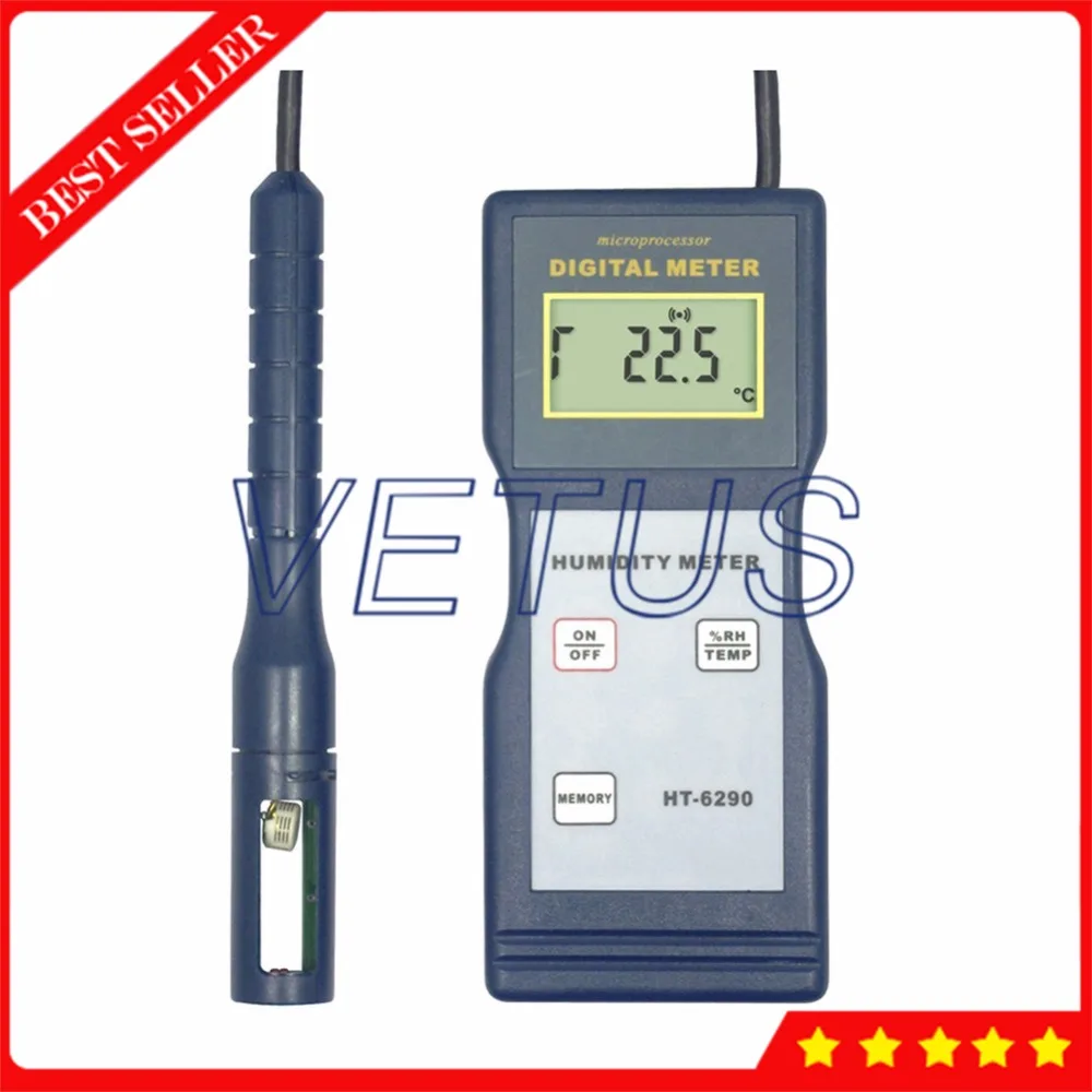 HT 6290 Digital LCD Thermo Hygrometer with handheld temperature