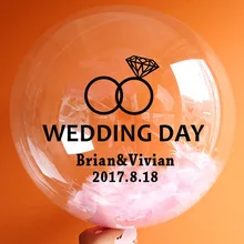 2 шт. в партии пользовательское имя события юбилей день рождения девичник вечеринка Свадьба Фото Реквизит Украшение Наклейка для воздушного шара