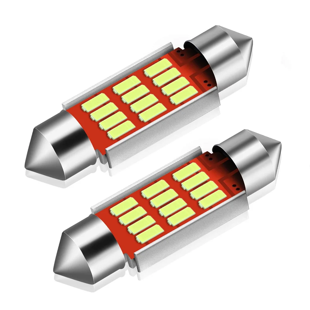 

2x No Error Festoon 36mm LED Bulb C5W 4014 SMD Lamp Car License Plate Lights For Volkswagen VW Golf 3 4 5 6 Passat B6 B5 3c Polo