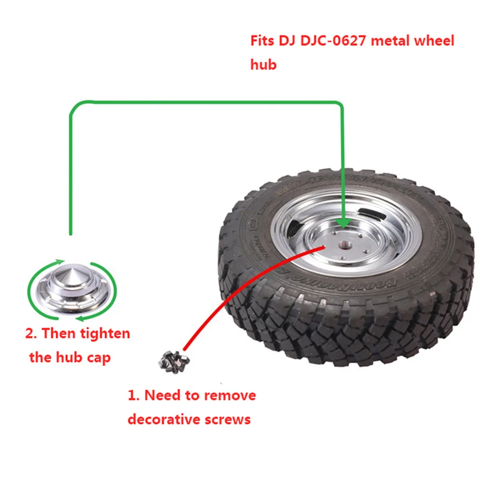 Металлическая крышка ступицы для DJC-0627 RC4WD TF2 FJ40/FJ45/FJ55 HPI FJ LAND CRUISER lc70/lc80 RC автомобильные декоративные ракушки