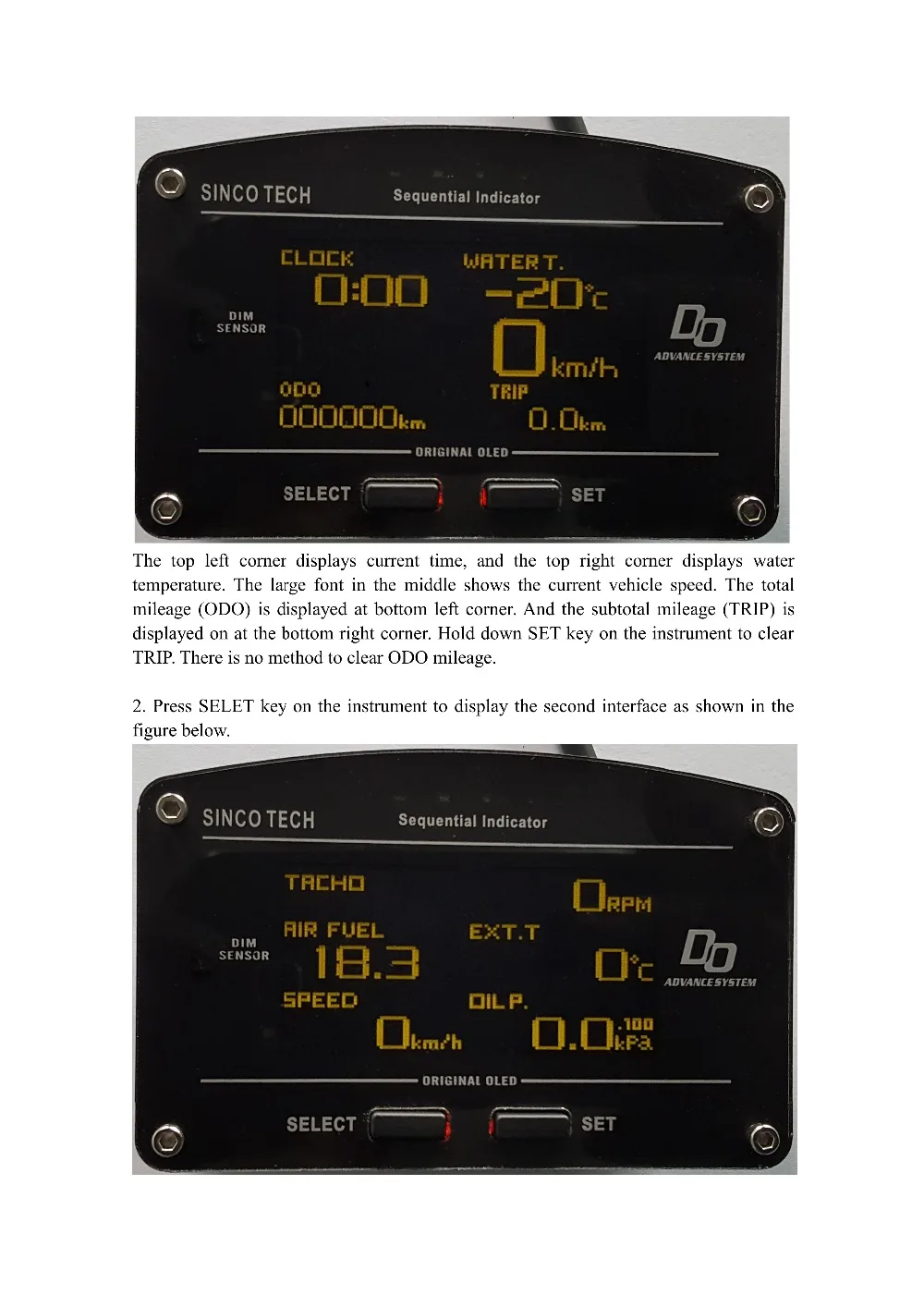 Dynoracing 10 в 1 Стиль Авто Цифровой измеритель OLED цифровой тахометр полный Сенсор комплект электрического автомобиля метр YC101196