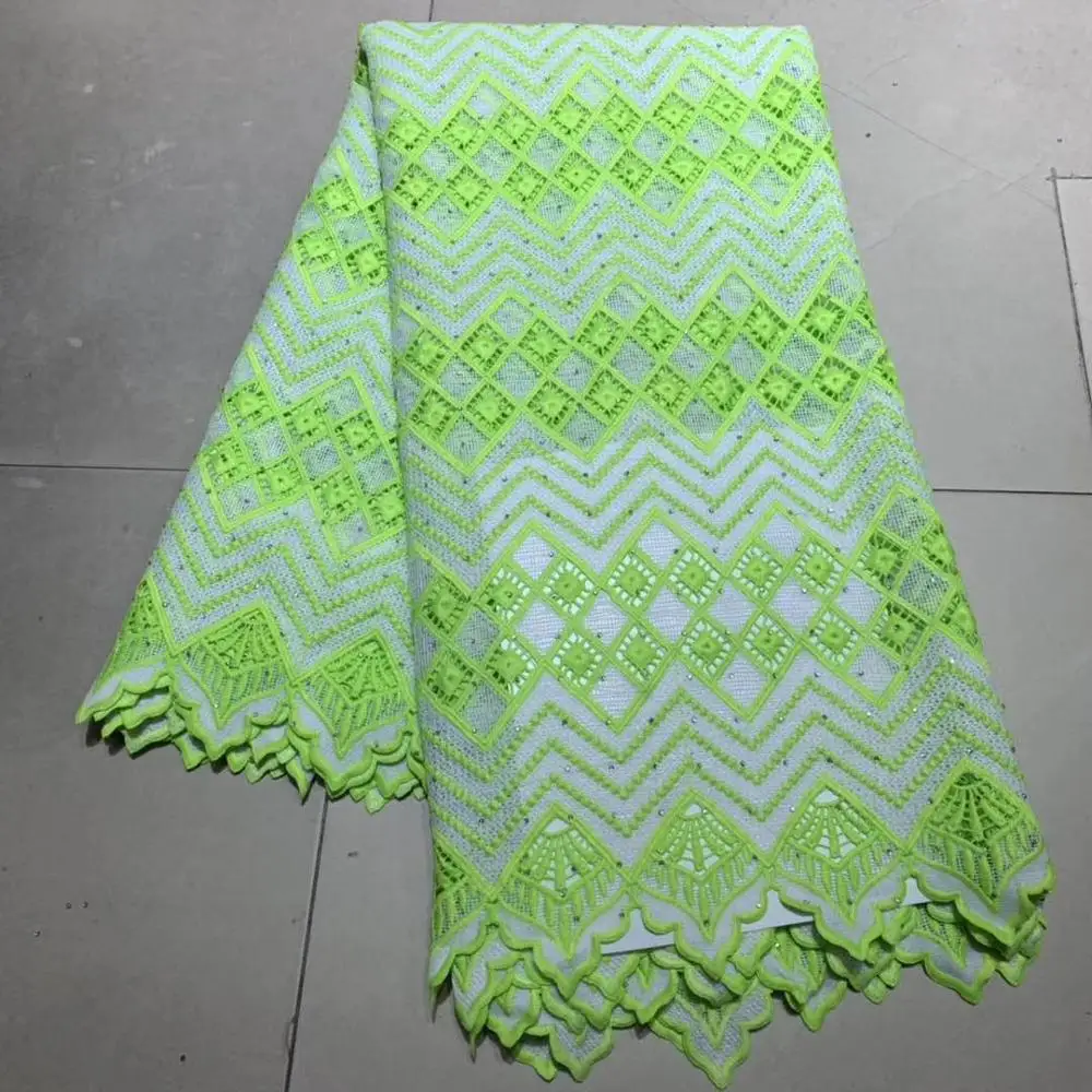 

African lace fabric 5yds/pce big flower patterns full stones embroidery mesh fabrics women gorgeous asoebi dress 2019 new