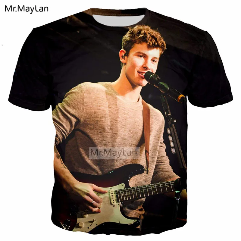 

Canada Singer Rapper Shawn Mendes 3D Print Tshirt Men/Women Hiphop Streetwear Tee T shirt Boy Hipster Black Clothes 5XL 6XL