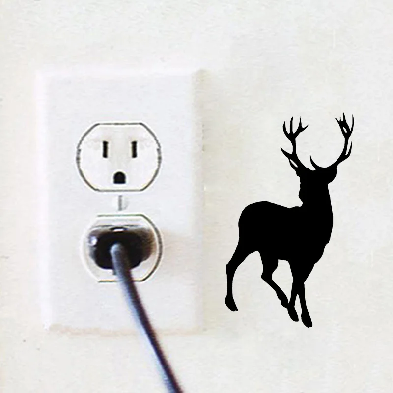 Looking Back Deer Classic Switch Sticker Funny Vinyl Wall Stickers For