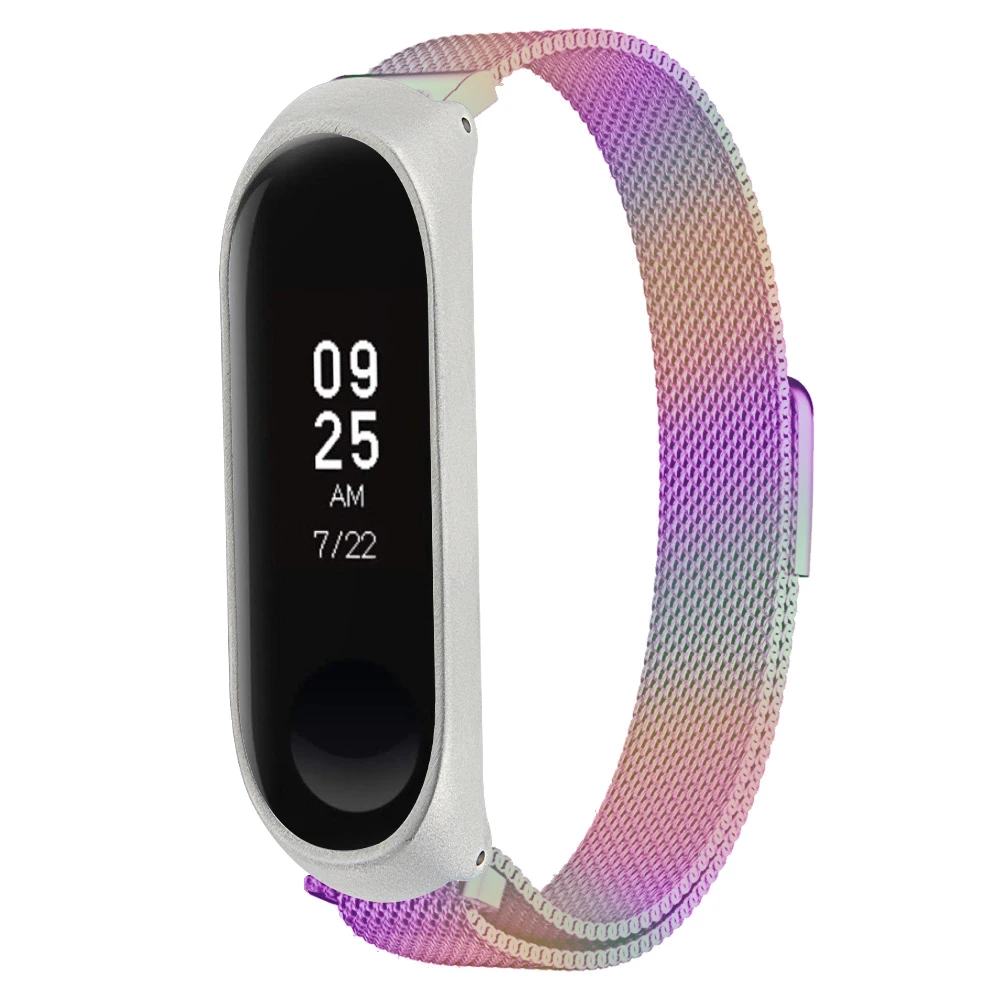 OULUCCI модный mi lanese магнитный ремешок из нержавеющей стали для Xiaomi mi Band 3 Watch Band для Xiaomi mi band 4