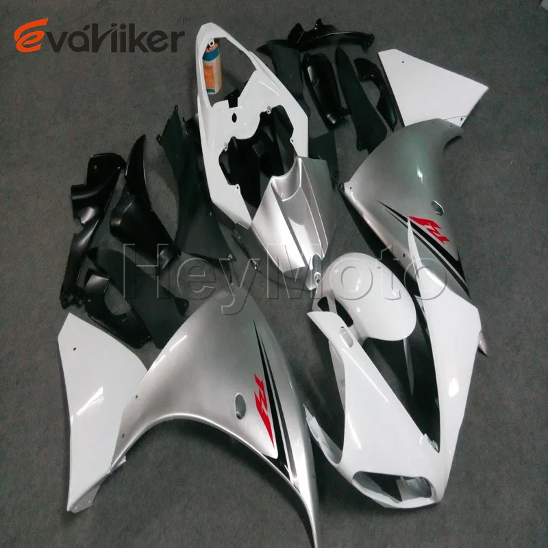Abs Plastic Fairing For Yzfr1 2009 2010 2011 2010 Silver White Yzf R1