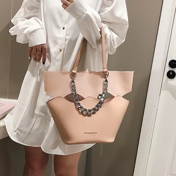 

Bag for women new fashion large capacity hollow shoulder bag big bag Korean version of the portable bucket bag