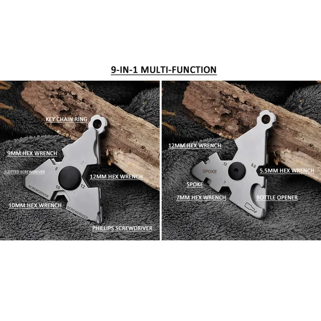 New Multi-Function Stainless Steel Outdoor Survival Tool Self Defense Glass Breaker Portable Wrench Bottle Opener Screwdriver  1