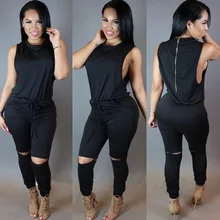 Elegant style 2016 summer black white suit women sleeveless casual suit female full length clothing sets
