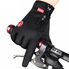 WOSAWE Winter Fleece Thermal Cycling Gloves Motorcycle Racing Bike Bicycle Full Finger Gloves for Outdoor Hiking Skiing Running