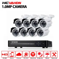 1080P HDMI DVR 1200TVL 720P HD открытый дом безопасности камера системы 8CH CCTV товары теле и видеонаблюдения комплект AHD 1.0MP камера комплект