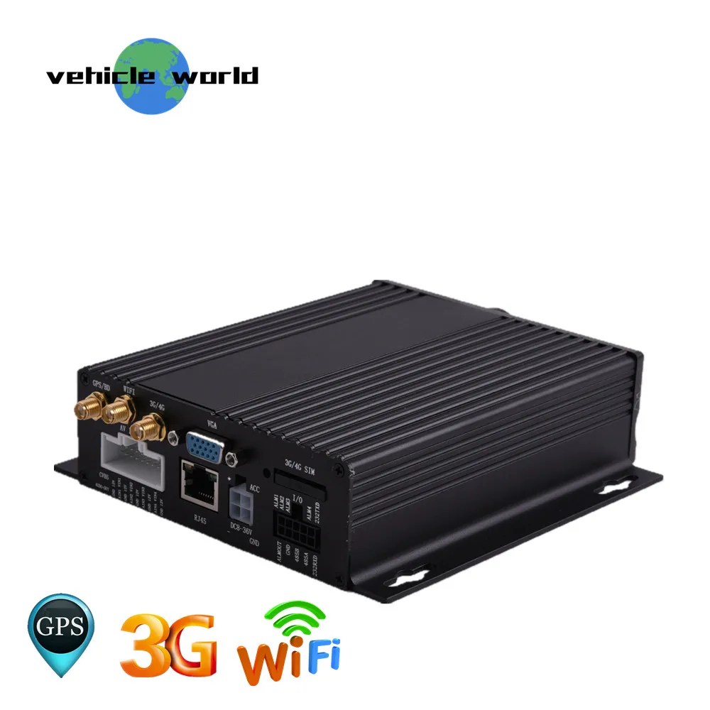 1.0MP AHD 720P GPS WIFI 3G двойная sd карта 4 каналов Мобильный DVR для прицепа грузовика такси