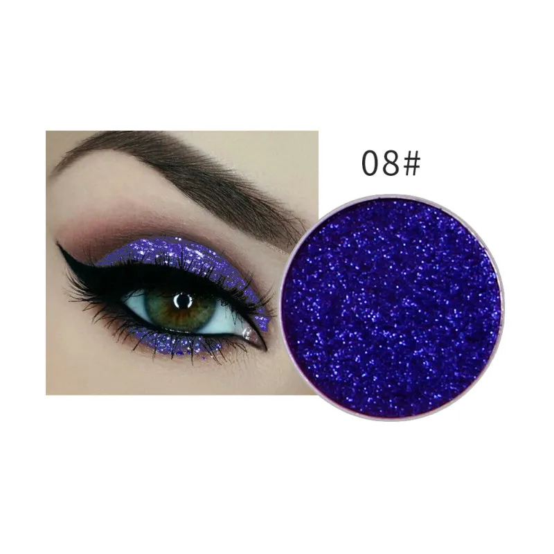 NICEFACE 1Pc Single Color Long-lasting Diamond Eyes Shadow Eye Glitter Shimmer Makeup Powder Monochrome Glitters 24colors TSLM1