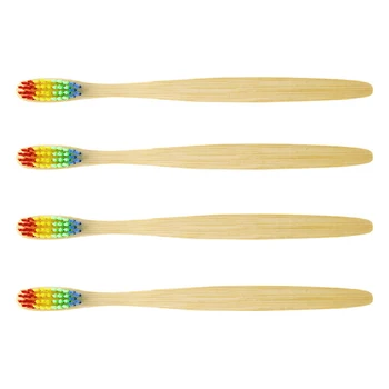 

Environmentally Wood Rainbow Toothbrush Bamboo ToothBrush Bamboo Fibre Wooden Handle Tooth Cleaning Tools