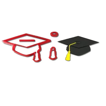 

Custom Made 3D Printed Cookie Cutter set Student Graduation Hat and Model Fondant Cake Top Cookie Cutter Cake Decoration Tool