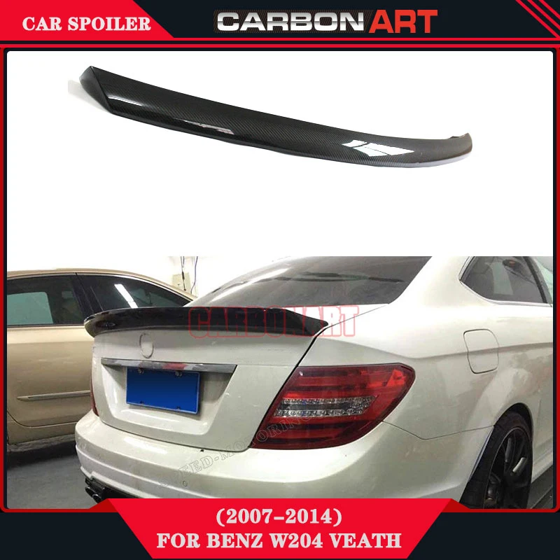 Carbon Fiber Car Trunk Rear Spoiler Bootlid Wing for W204