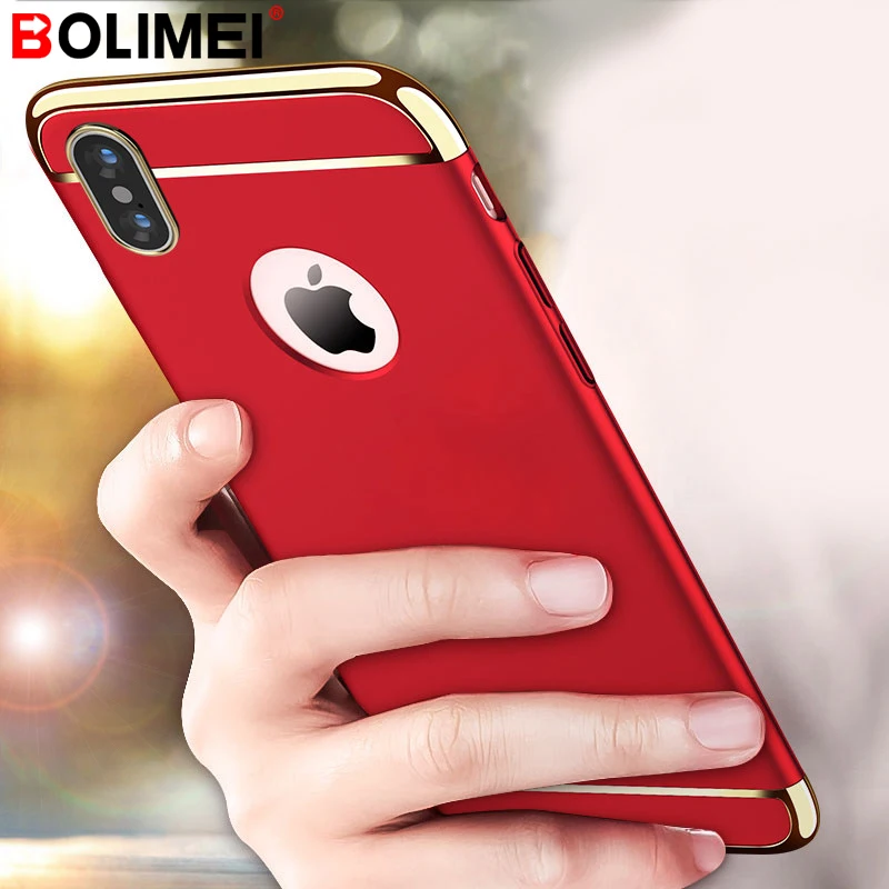 

Luxury 360 Full Cover Plating Phone Case For iphone 6 6s 7 8 Plus Case Matte Hard Cover For iphone X Xr Xs Max Protection Cases