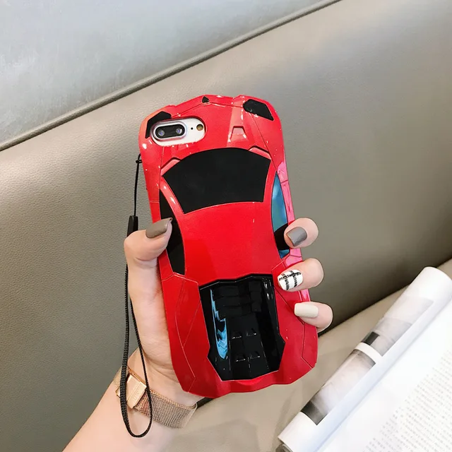 3D Sports Car Phone Case For iPhone 6 6S 7 8 Plus X XS Cell Phone Case