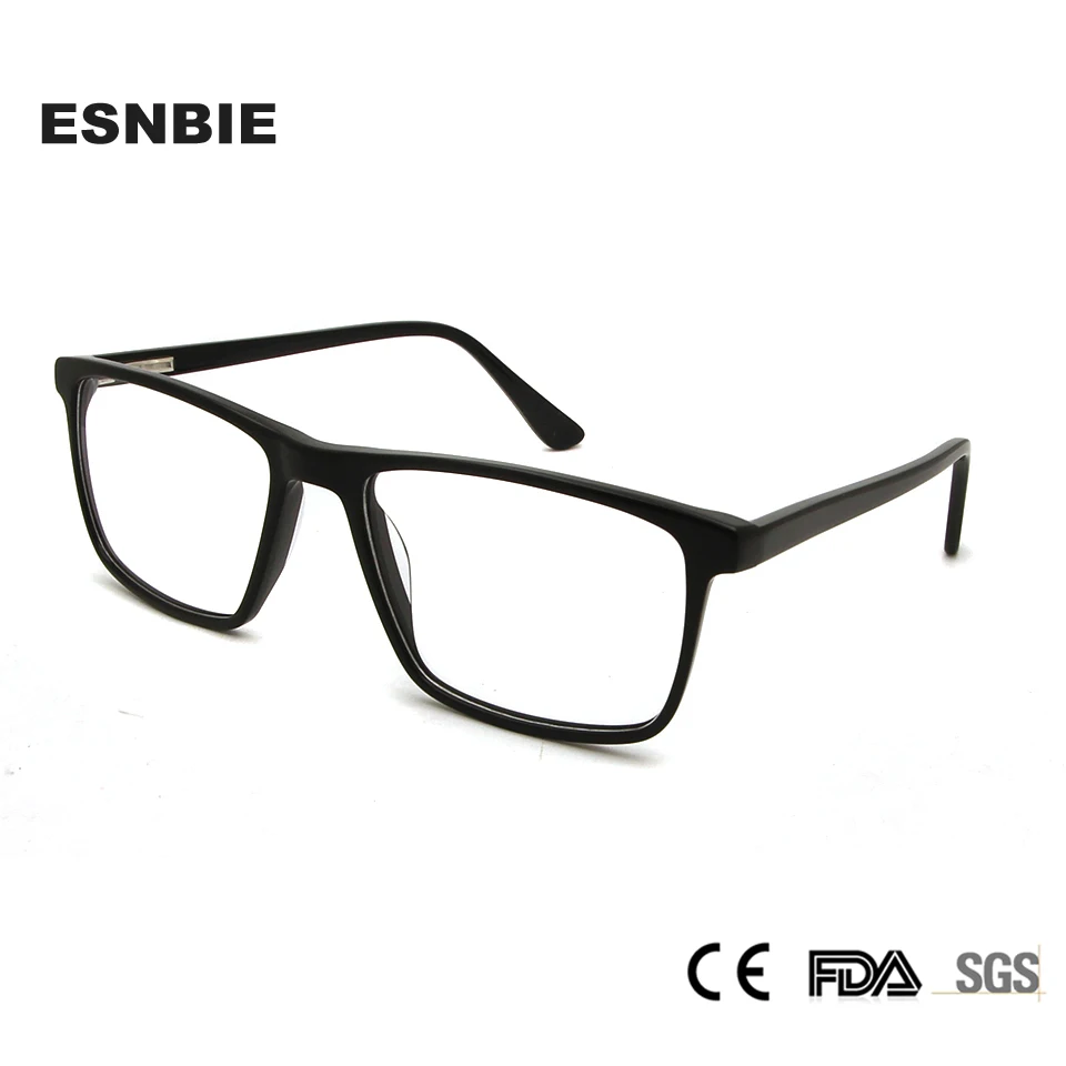 

ESNBIE Acetate Optical Frame Spectacles Women Square Eyeglasses Frames Men Myopia Nerd Glasses Full Rim Lentes Opticos Mujer