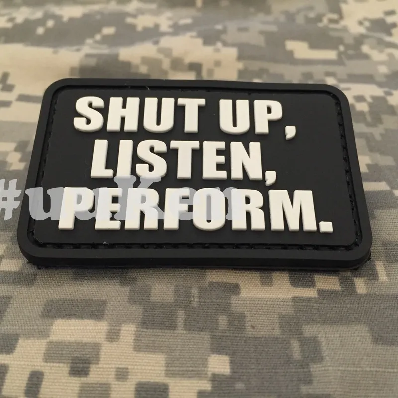 Wholesale Morale Patches Armband Shut Up Listen and Perform Military