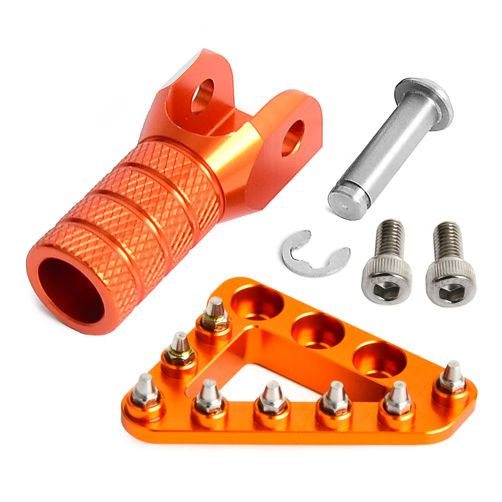 H2CNC Brake Pedal Foot Step Plate Shifter Lever Tip Kit For KTM SX SX-F EXC EXC-F XCW XCF 125 300 350 400 450 500 520 525 530Etc