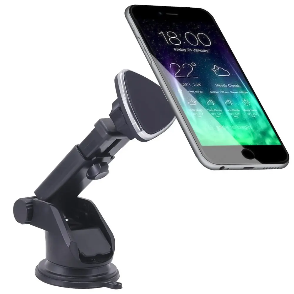 

Magnetic Cell Phone Mount Holder Stand for Car Dashboard Windshield Strong Magnet Extendable Long Arm 360 Rotation for iPhone X
