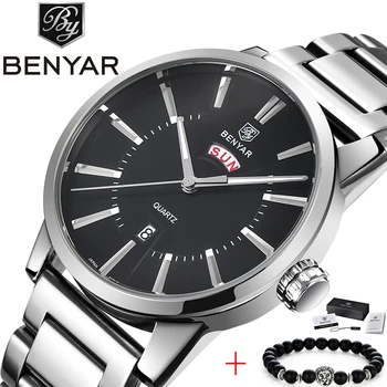 

2019 NEW Luxury Brand BENYAR Men Sport Watches Men's Quartz Clock Man Army Military Army Stainless Wrist Watch Relogio Masculino