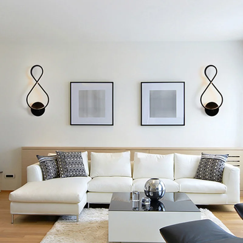 

8-shaped LED Wall Lamps Nordic Headboard Wall Lamps Living Room Restaurant Corridor JA55