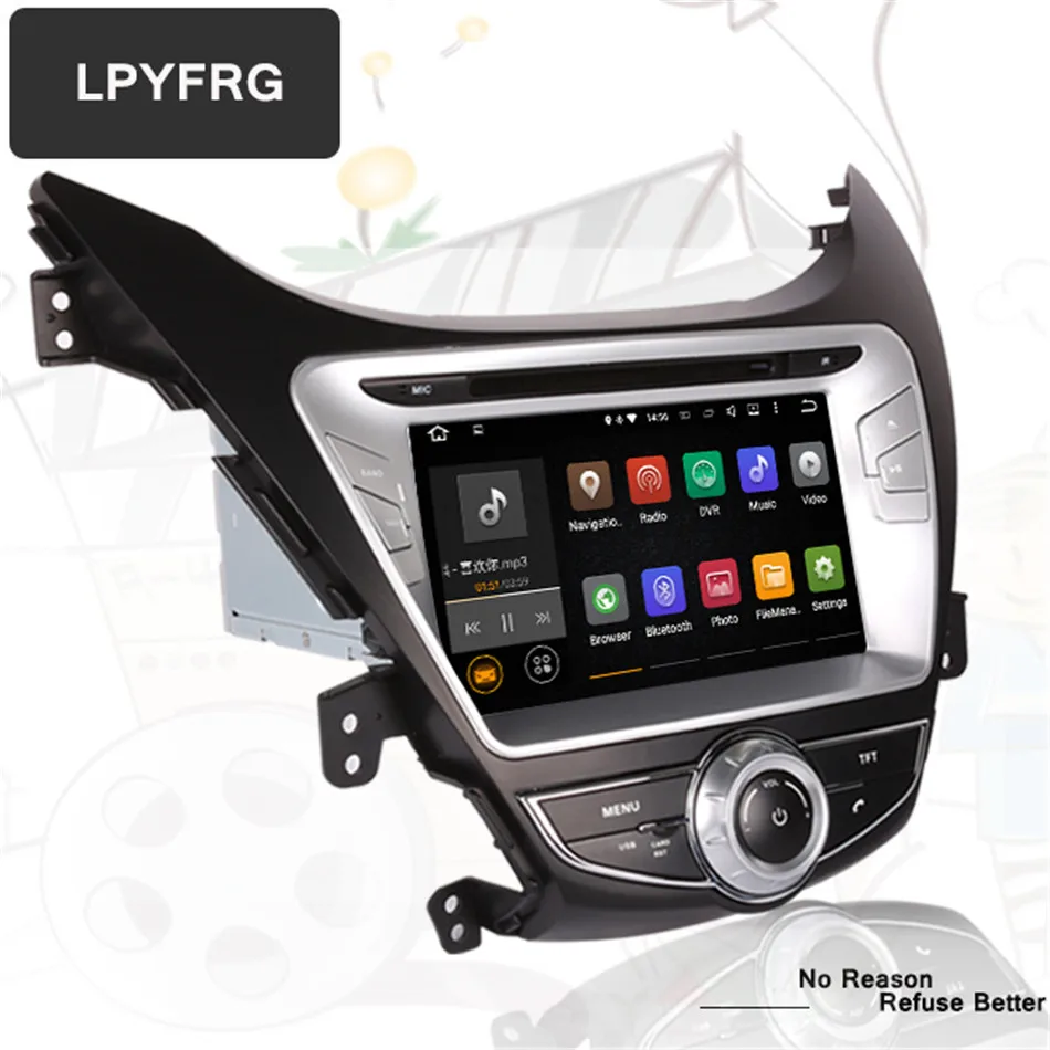 Octa CORE Android 9.0 car dvd gps player 4+64G For HYUNDAI ELANTRA/i35 2011-2013 Tape recorder navi