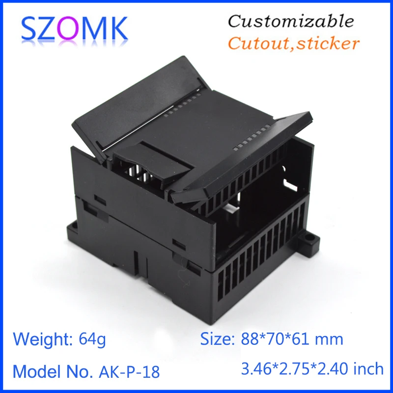 szomk plastic din rail enclosure electronics box PLC instruement plastic housing case plastic junction box (9)