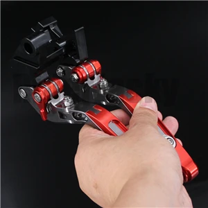 Vermelho plus bn Titânio para Benelli Alavancas de Freio de Embreagem Logotipo Bn302 302 2015 2016 Cnc Dobrável Extensíveis da Motocicleta 22 cordas e cabos