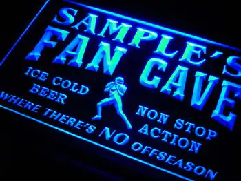 

te-tm Name Personalized Custom Football Fan Cave Bar Beer Neon Sign with On/Off Switch 7 Colors 4 Sizes
