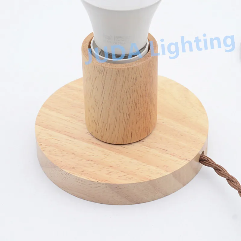 E27 гнездо держатель лампы деревянная лампа база с плетеной проволокой комплект шнуров вкл/выкл переключатель с изогнутый шнур для led Настольная лампа настольные лампы