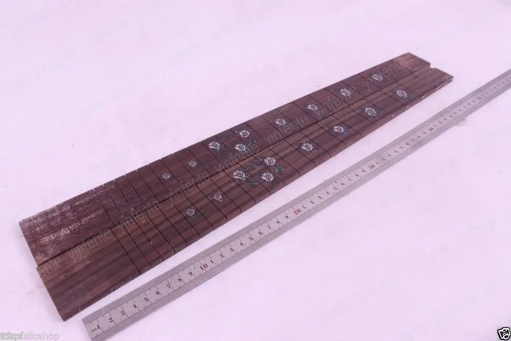 

New Electric Guitar Fretboard Fingerboard Neck Parts Rosewood Flower 25.5 inch