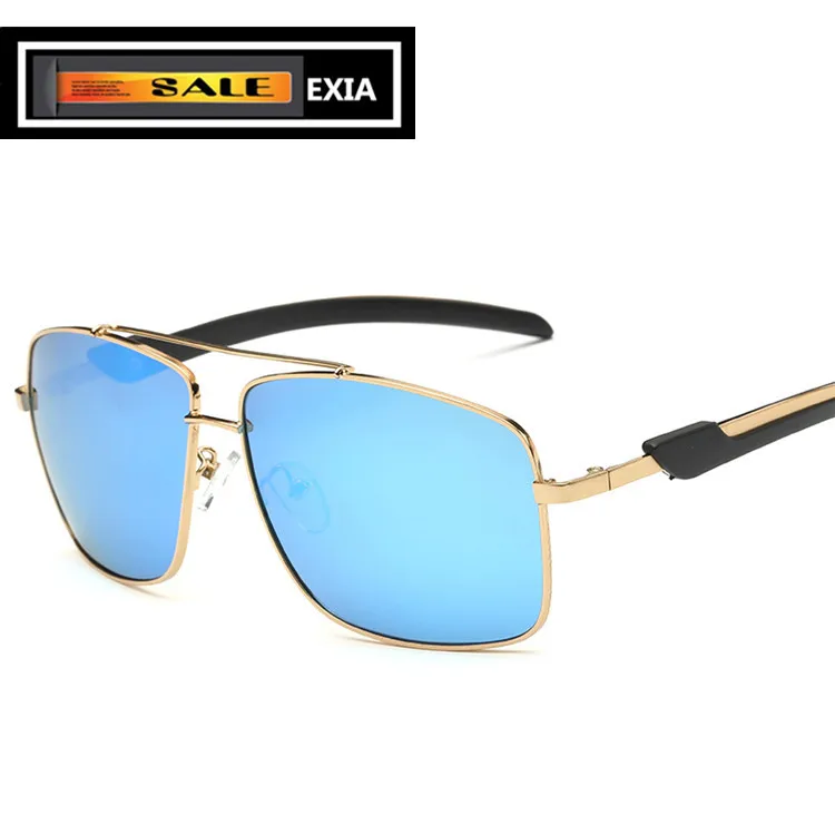 Ice Blue Mirror Coated Polarized HD Vision Lenses Men Brand Sunglasses