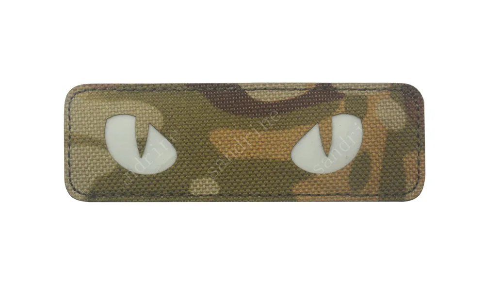 3D кошачий глаз патч Светоотражающие EMT IR патчи Военная Боевая нашивка резиновая Байкерская застежка ПВХ Светящиеся в темноте значки