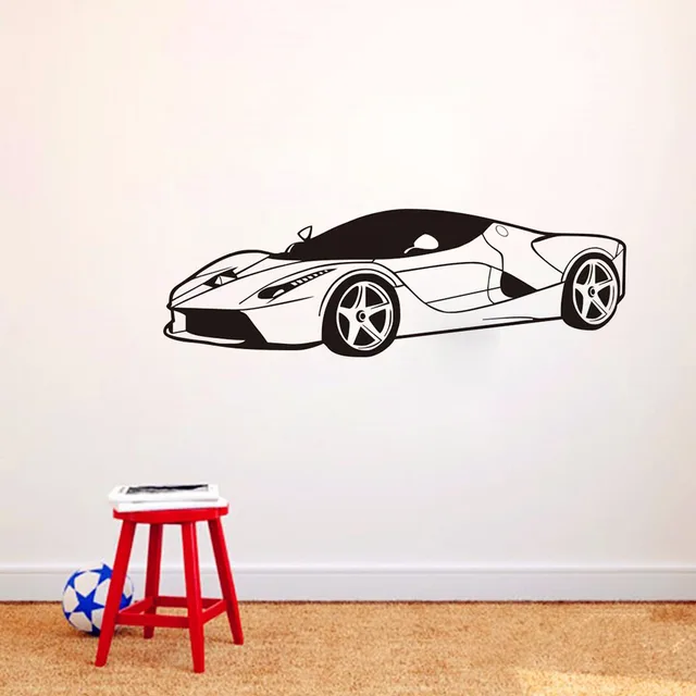 Aliexpress.com : Buy Wall Stickers Cool Sports Car Boys Bedroom Speed