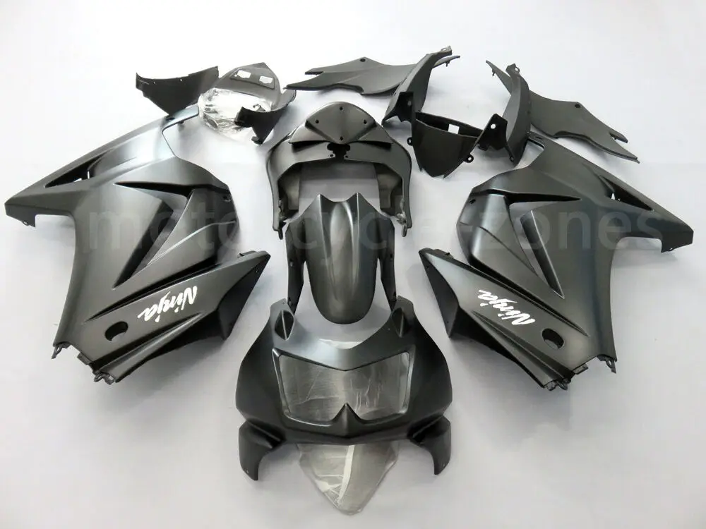 Мотоцикл обтекатель комплект для Kawasaki Ninja 250R EX250 2008-2012 09 10 черный матовый АБС пластик пластиковые инъекции Обтекатели на кузов комплект