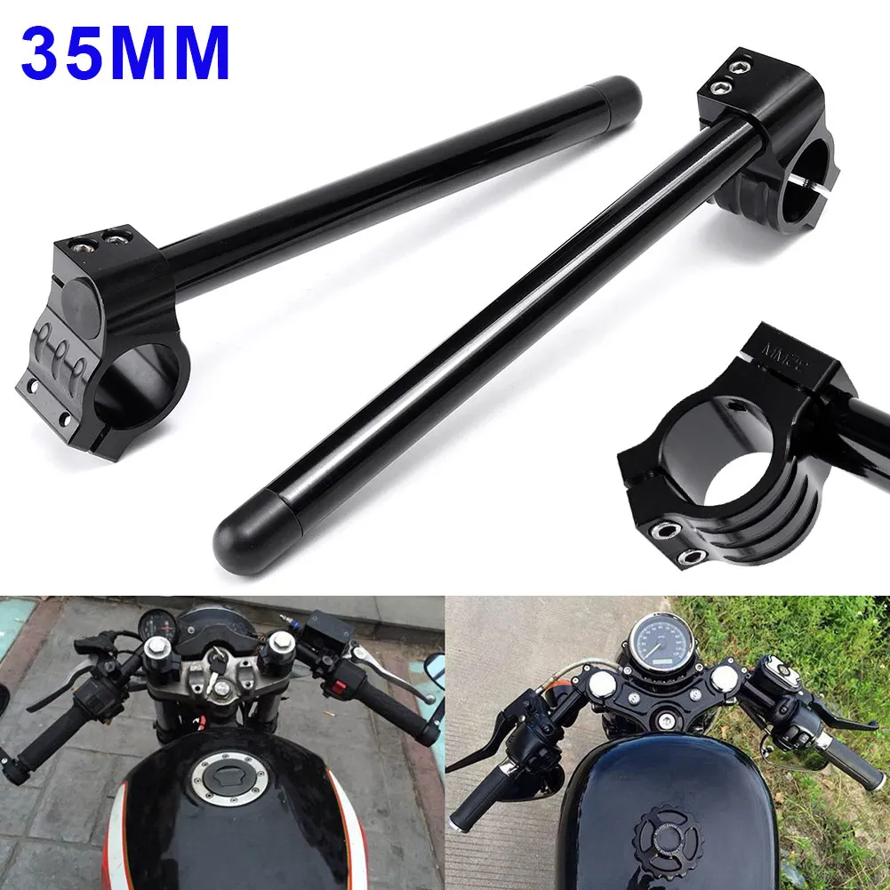 

1 Pair Motorcycle Handlebars Clip-On 7/8 Inch Replacement Removable For 35mm Fork DXY88